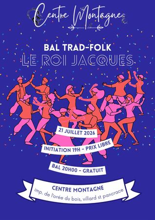 Affiche Soirée 14 Juillet Pop Rouge Et Bleu